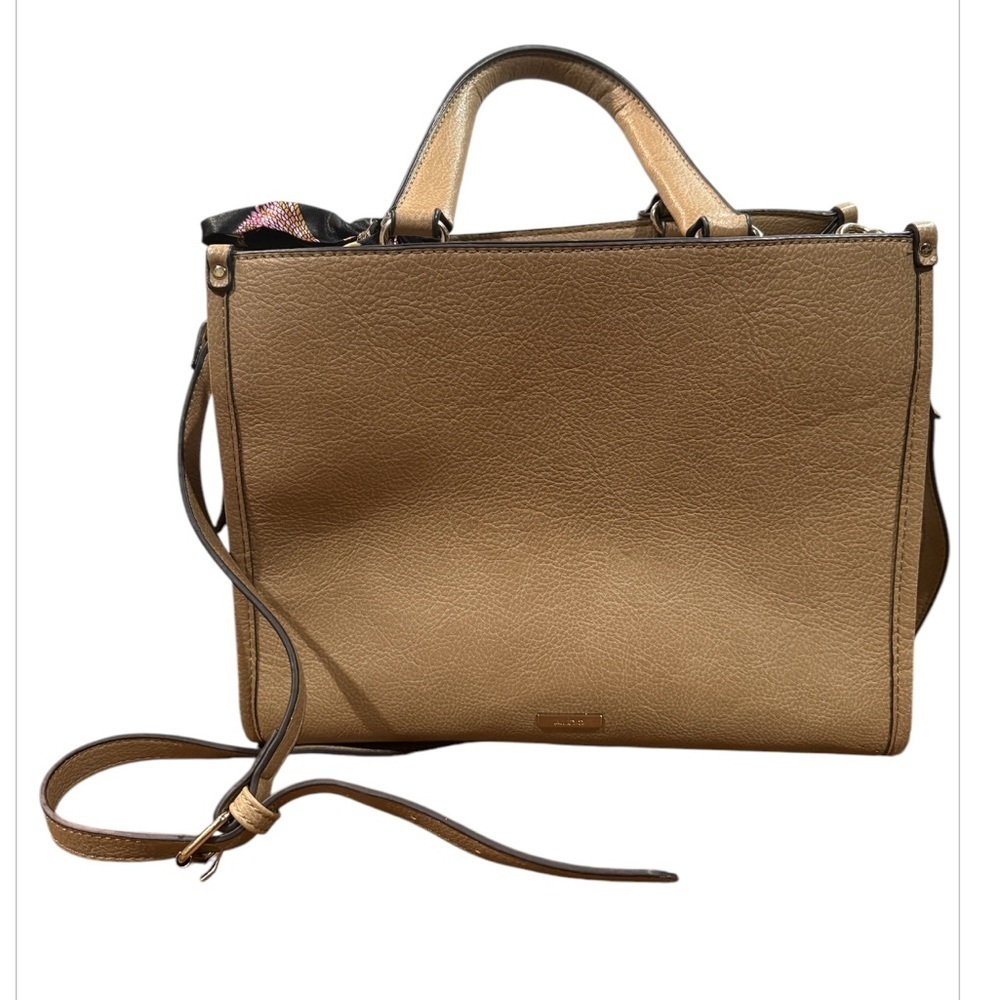 ALDO woman's tan satchel with scarf purse - Picture 2 of 12